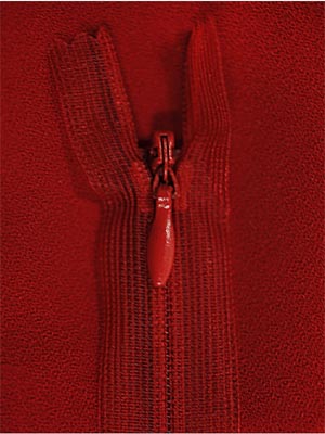 Átlátszó rejtett cipzár 25 cm - RED